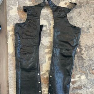 Black Leather Chaps